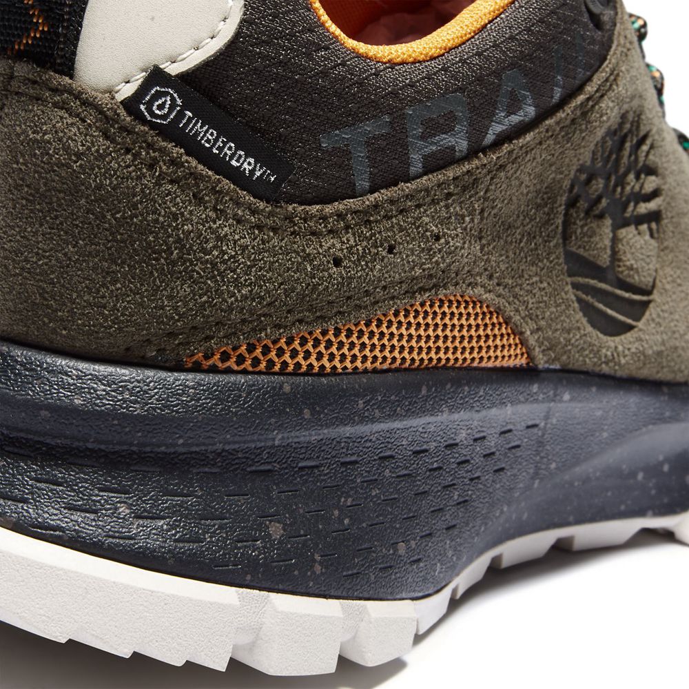 Zapatos de Montaña Timberland Argentina Hombre - Garrison Trail Bajas Waterproof - Verde Oliva/Negra